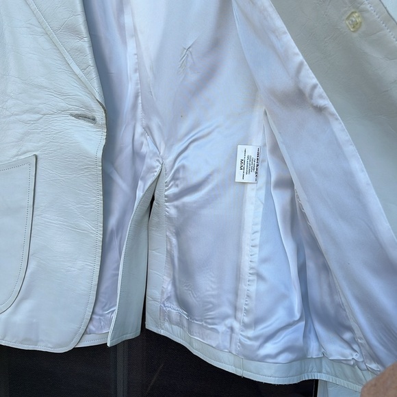 MACKAGE CANADA LADIES WHITE LEATHER JACKET-M-VINTAGE-80’s vibe - Picture 7 of 11